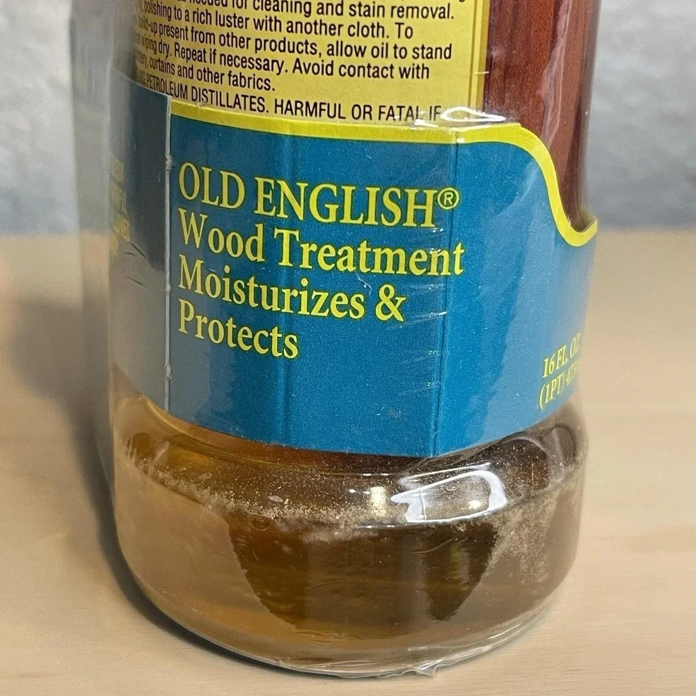 Vintage 1990s Old English Lemon Furniture Polish Aerosol Spray & Liquid Wood Oil